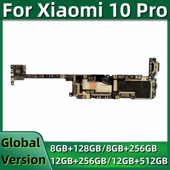 לוח PCB מודול Xiaomi Mi 10 Pro 5G, Mainboard הגלובלית עם MIUI מערכת, M2001J1G, 128GB, 256GB, 512GB