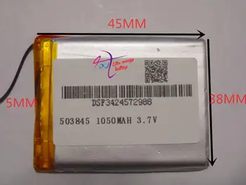 לוח סוללה גודל 503845 3.7 V 1050mah סוללת ליתיום פולימר עם הגנה לוח GPS Bluetooth מוצר דיגיטלי חינם