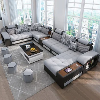 מודרני רב תכליתי ספה פינתית סט הסלון מינימליסטי ספה צורת L 3 מושב הספה יוקרה Fauteuils סלון הרהיטים בבית