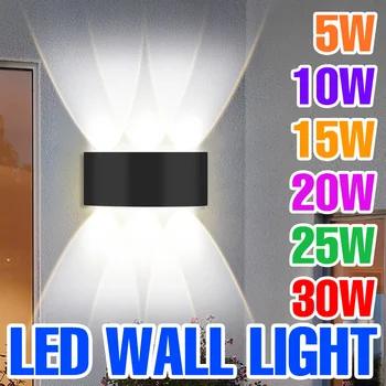 מודרנית קיר אור Led עבור חדר השינה, הסלון מנורת קיר AC85-265V תאורה חיצונית גן IP65 עמיד למים אורות הקיר במקום.