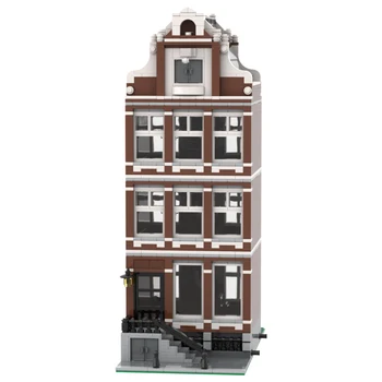 מורשה MOC-46108 935pcs+ מקורי מודולרי הבניין - אמסטרדם, על תעלת פרינסנחראכט Nr 1 אבני הבניין MOC להגדיר מודל צעצוע