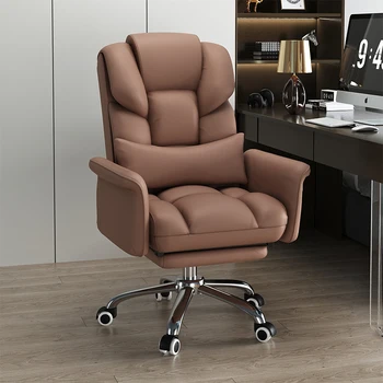 מחשב במשרד כיסא עור תמיכה המותני יוקרה סלון כסאות מעצב מחקר השינה הלשכה Meuble תיאטרון רהיטים