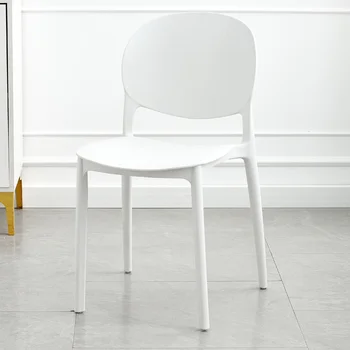 מינימליסטי זולים פלסטיק כסאות אוכל קומה-מגן מלונות כסאות אוכל לבן תמיכה לגב האכלה נוח ריהוט הבית