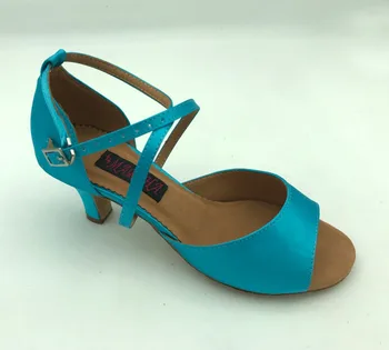 מכירה חמה נוח אופנה נשים הלטינית נעלי ריקוד סלוניים, סלסה נעלי טנגו נעליים 6205BL 6.5 ס 