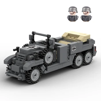 מלחמת העולם 2 גרמנית Stuttgarts G4W31 כלי רכב צבאי של ראש מדינה מצעד דגם המכונית לבנים אבני הבניין צעצועים מתנה