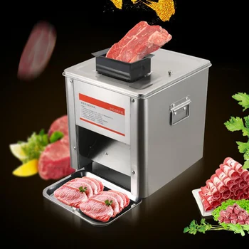 מסחרי יעילות גבוהה חשמלי בשר חותך ירקות Slicer נירוסטה אוטומטי מכונת חיתוך בשר מבצעה