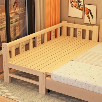 מעקה בטיחות שינה מיטות ילדים יחיד ליד חדר השינה יוקרה ילדים מיטות ילדה עץ מודרני Camas Dormitorio רהיטים