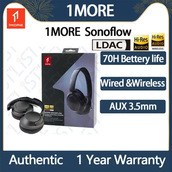 מקורי 1MORE Sonoflow אלחוטית Bluetooth אוזניות LDAC Hi-Res ANC Wired Gaming אוזניות עם מיקרופון מובנה עבור הטלפון למחשב