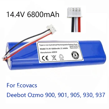 מקורי חדש 14.4 V 6800mAh רובוט שואב אבק סוללה עבור Ecovacs Deebot Ozmo 900, 901, 905, 930, 937
