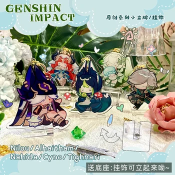 משחק אנימה Genshin השפעה Fatui Pantalone Nahida Kawaii Cosplay אקריליק מחזיק מפתחות Itabag תליון Keyring שרשרת אביזרים אוהדים מתנה