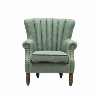 משענת גב הסלון כיסאות בד צואה 48cm שבו מודרני פשטות ספוג מילוי רך לנשימה גדול משענת יד
