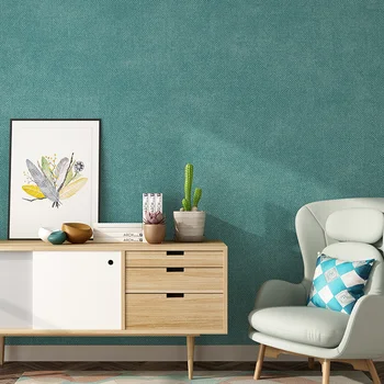 נורדי מוצק צבע פשתן קיר מסמכי עיצוב הבית אפור ירוק סגול טפט רול עבור הסלון חדר השינה קירות papier peint