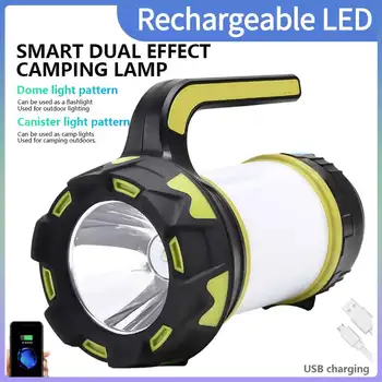 נטענת זרקור פנס מרובים להשתמש מנורת קמפינג חיצוני אטים לגשם אוהל פנס מטען USB 21 1 אור