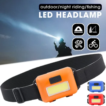 נייד Mini COB LED פנס 3 מצבי עוצמה פנס עמיד במים-פנס לפיד פנס ראש המנורה דיג פנס קמפינג