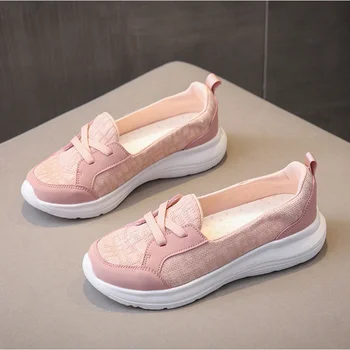 נשים גופר, נוח 2023 חדש נעלי ספורט להחליק על דירות ShoesLoafers נשים בתוספת גודל 43 גברים של נעלי ספורט.