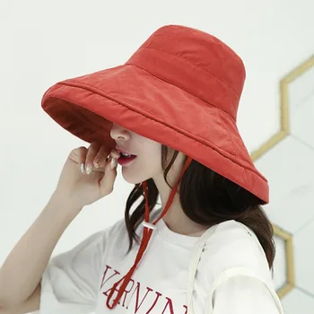 נשים רחב שוליים כובע הדייגים מזדמן פעילויות חוצות הגנה מפני השמש UV להגנה מצחיית הכובע אופנה כיסוי ראש