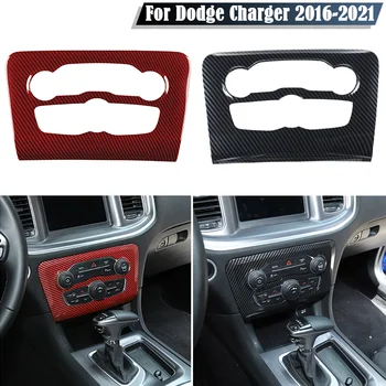 סיבי פחמן תראה המכונית מרכז הבקרה לוח המחוונים לוח הכיסוי לקצץ Dodge Charger 2016 2017 2018 2019 2020 2021 אביזרי רכב