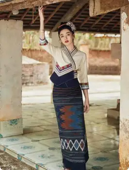 סיני Xishuangbanna דאי בגדי הקיץ אקזוטי בסגנון שמלות לנשים