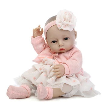 סנדי עיצוב מיוחד משלוח חינם מלא סיליקון ויניל חיים בובה מציאותי הנערה ורוד בייבי דול תינוקות רחצה צעצועים