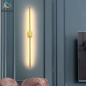 סקנדינבי מינימליסטי Rotatable קו פנסים LED מנורת קיר פוסט-מודרני לחדר השינה ליד המיטה קיר בעיצוב אורות קיר הסלון מדרגות המנורה