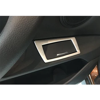 עבור ב. מ. וו X1 F48 2016 2017 2018 אביזרי רכב מאפרה אחורית פנל כיסוי לקצץ מדבקה נירוסטה רכב סטיילינג 2Pcs