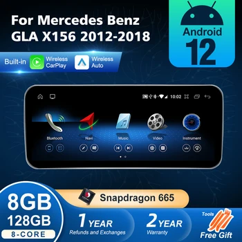 עבור מרצדס GLA X156 2012-2018 רדיו במכונית אנדרואיד אוטומטי אלחוטי CarPlay אוטומטי נגן מולטימדיה נאבי GPS DSP WiFi סטריאו