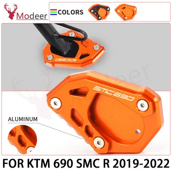 על KTM 690 SMC ר 2019 2020 2021 2022 אופנוע CNC רגלית סיומת כרית כף הרגל בצד להגדיל לעמוד צלחת חלקים 690 SMCR