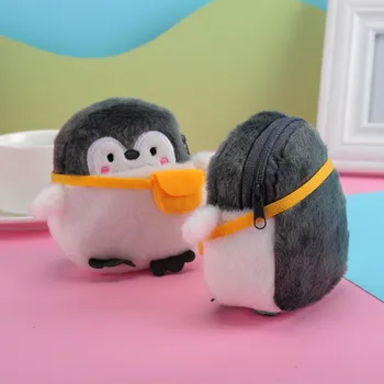 פינגווין חמוד קטיפה מיני הארנק רך אנרגיה חיובית פינגווין קטיפה ארנק מטבעות בנות אוהבים אהבה מתנות