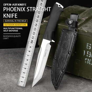 פרא בעלי חיצוני קמפינג הישרדות סכין 65X13 פלדה מיוחד ציד קרבי סכין עזר multi-פונקציה קבועה להב