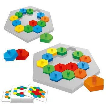 צורת משחק התאמת צבע צורה התאמה משחק לוח מהנה של הורה-ילד אינטראקטיבי צעצועים חינוכיים בשיטת מונטסורי למידה