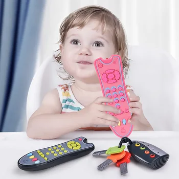 צעצועים לתינוקות טלפון סלולרי חכם השלט הרחוק של הטלוויזיה מפתח הרכב מוקדם צעצועים חינוכיים חשמלי מספרי לימוד צעצוע לתינוק להפסיק לבכות