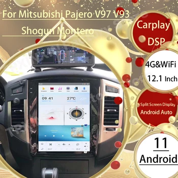 קוואלקום אנדרואיד 11 טסלה מולטימדיה סטריאו Mitsubishi Pajero V97 V93 שוגון מונטרו 2006 2007 2008-2019 GPS וידאו יחידת הראש
