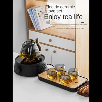 קונג פו תה להגדיר עבור משק בית תה חליטה קטן סלון מודרני פשוט תה מגש בדרגה גבוהה קטנים בועה הכדור ערכת תה חשמלי
