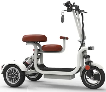קורקינט חשמלי שלושה גלגלים של אופניים חשמליים 400W 48V חשמל זול יותר מתקפל חשמלי לתלת אופן
