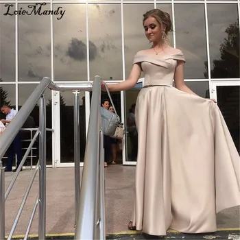 קלאסי מחוץ כתף שמלות לנשף 2022 אלגנטי ערב ללא משענת שמלת מסיבת לנשים זמן אורך רצפת Vestidos דה נוצ ' ה.