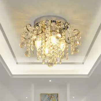 קריסטל מנורת תקרה האירופי מרפסת דקורטיביים אור תקרת Led עבור הסלון הביתי תאורה לבית
