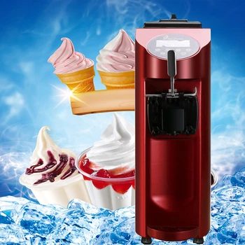 ראש יחיד רך גלידה במכונה ביתית קטנה רכה גלידה אנכי אוטומטי
