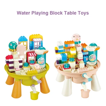 רב הילדים פעילות מים משחק בלוק שולחן עם בנייה גדולות לבנים לפעוטות משחקים משפחה חיצונית חוף הים חוף צעצועים