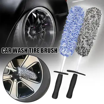 שטיפת כלים צהוב גלגל הצמיג מברשת לשטוף מנקה רכב אביזרי רכב